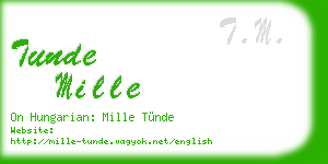 tunde mille business card